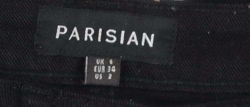 Parisian Women’s Black Distressed Boyfriend Jeans Size 6