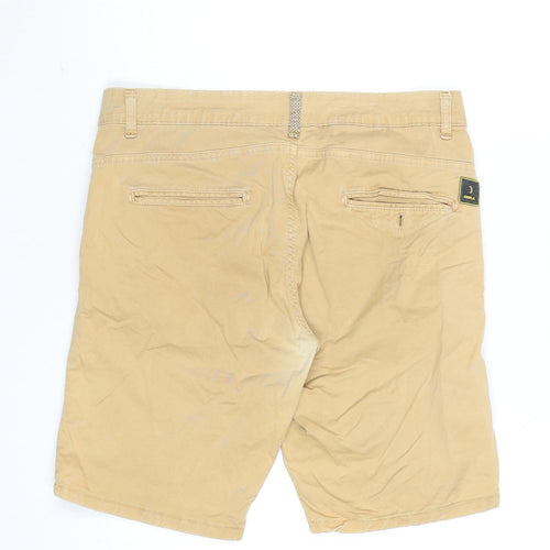 Displaj Men’s Beige Chino Shorts Size 34 Regular Fit Cotton