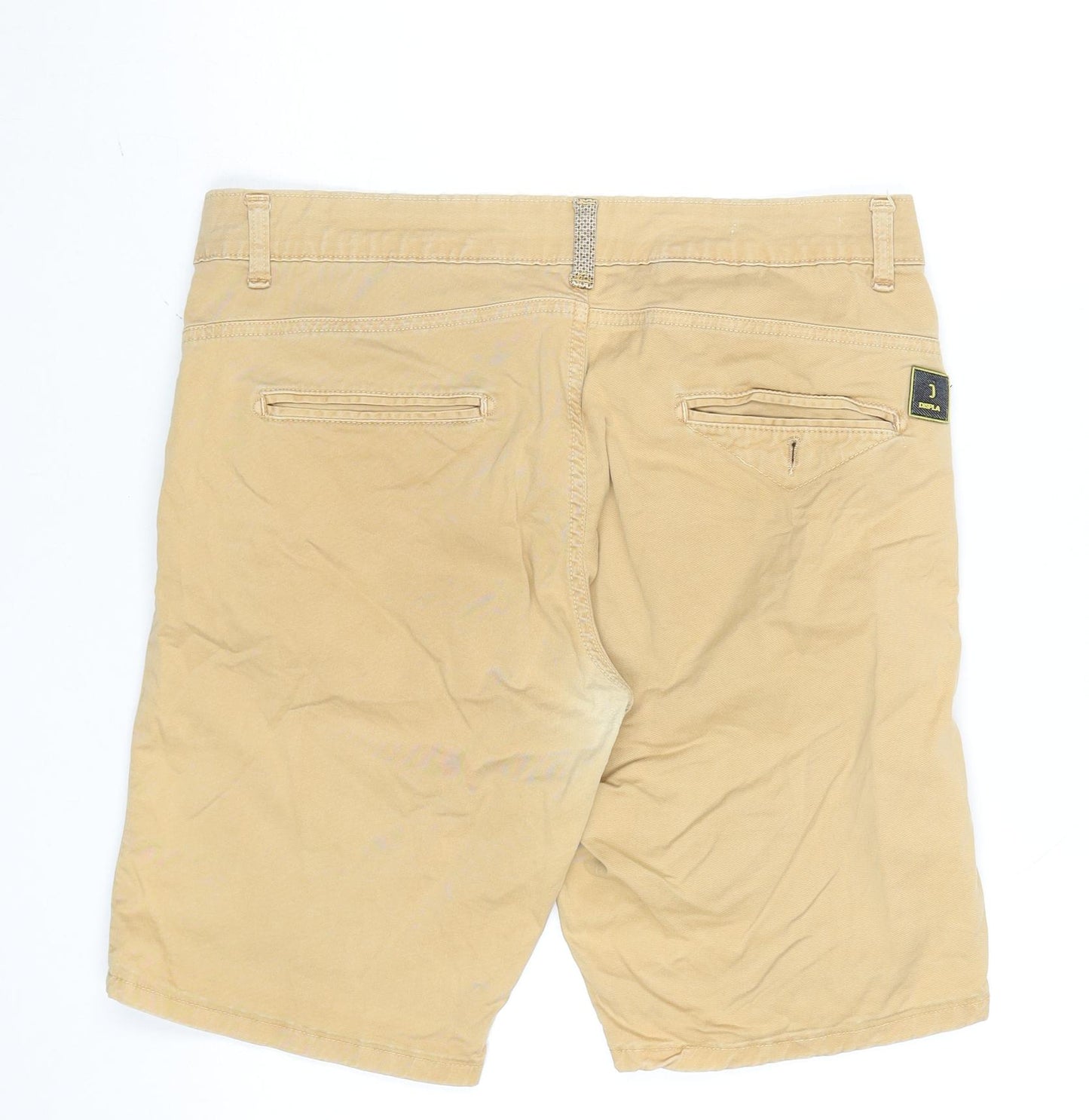 Displaj Men’s Beige Chino Shorts Size 34 Regular Fit Cotton
