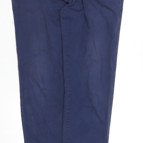 Albion Men's Blue 34R Chino Cotton Stretch Trousers