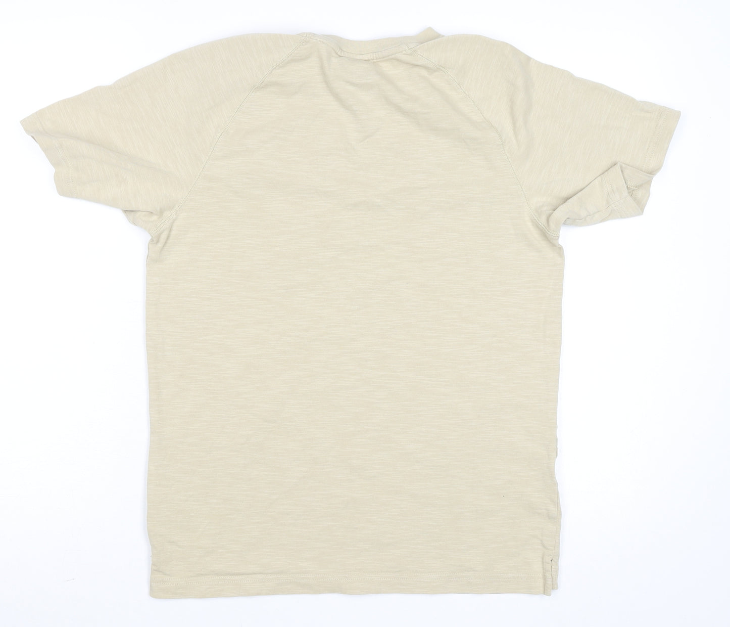 Nike Men's Beige Short Sleeve Crew Neck Cotton T-Shirt Small