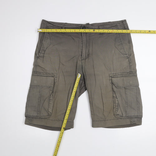Gap Men's Grey Cargo Shorts Size 34 Regular Cotton Casual
