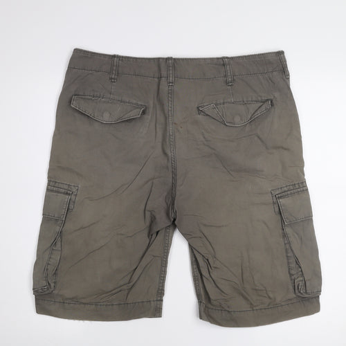 Gap Men's Grey Cargo Shorts Size 34 Regular Cotton Casual