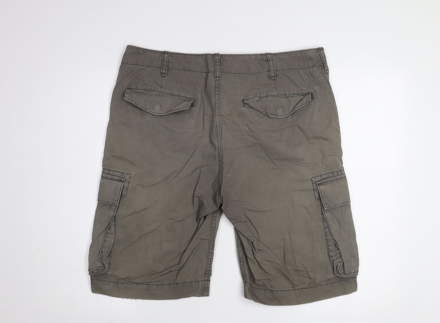 Gap Men's Grey Cargo Shorts Size 34 Regular Cotton Casual