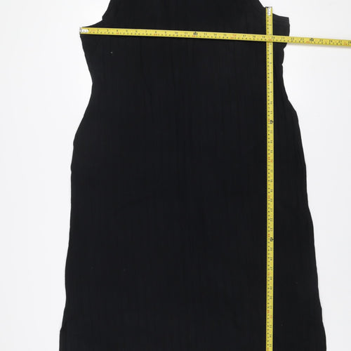 Marks and Spencer Women Black 2XL Shift Dress Sleeveless Crew Neck
