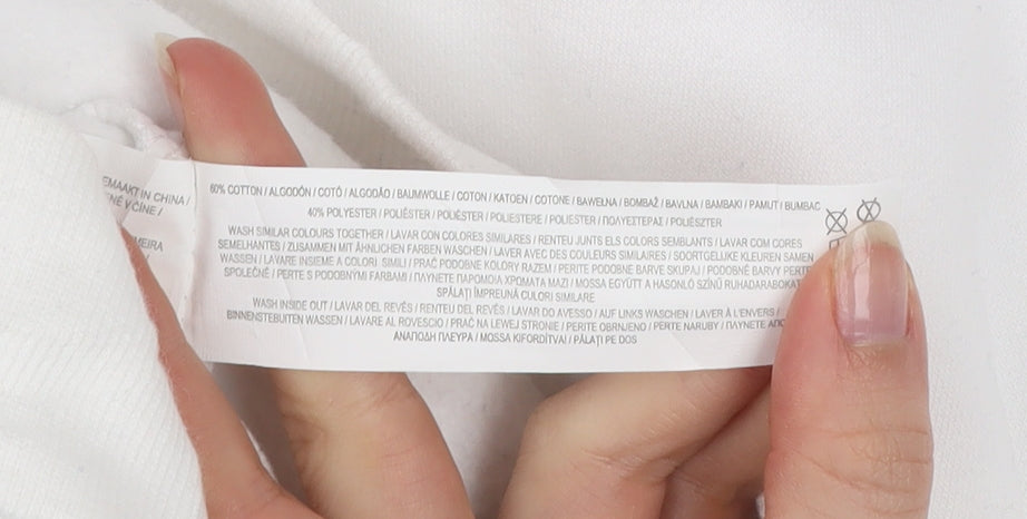 England Boys White Hoodie 12-13 Years Pullover Cotton Blend Football Crest