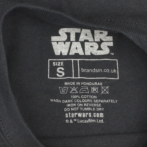 Star Wars Mens Black S Graphic Print Cotton T-Shirt