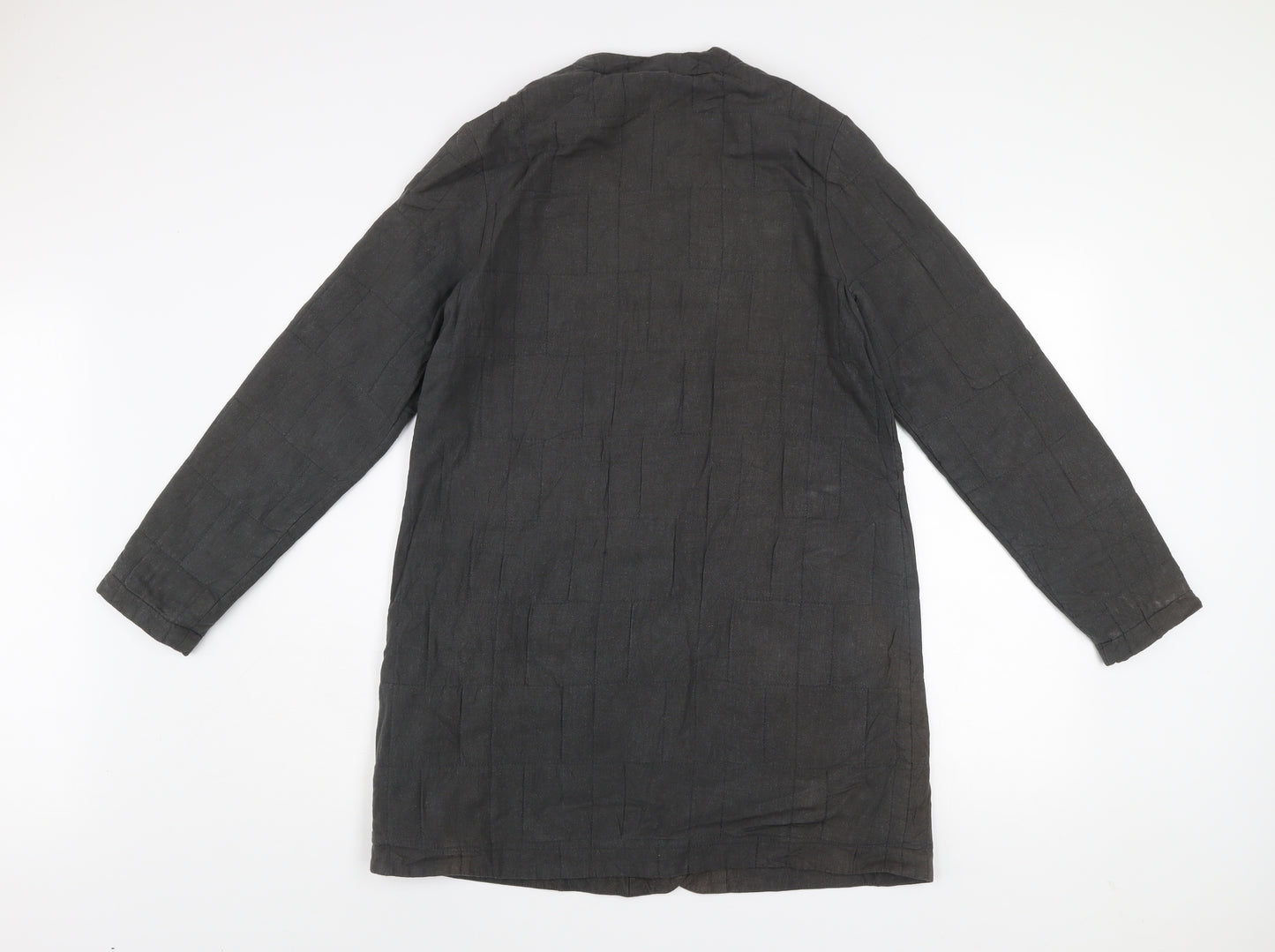 Seasalt Cornwall Women's Grey Linen Blend Long Coat UK 8