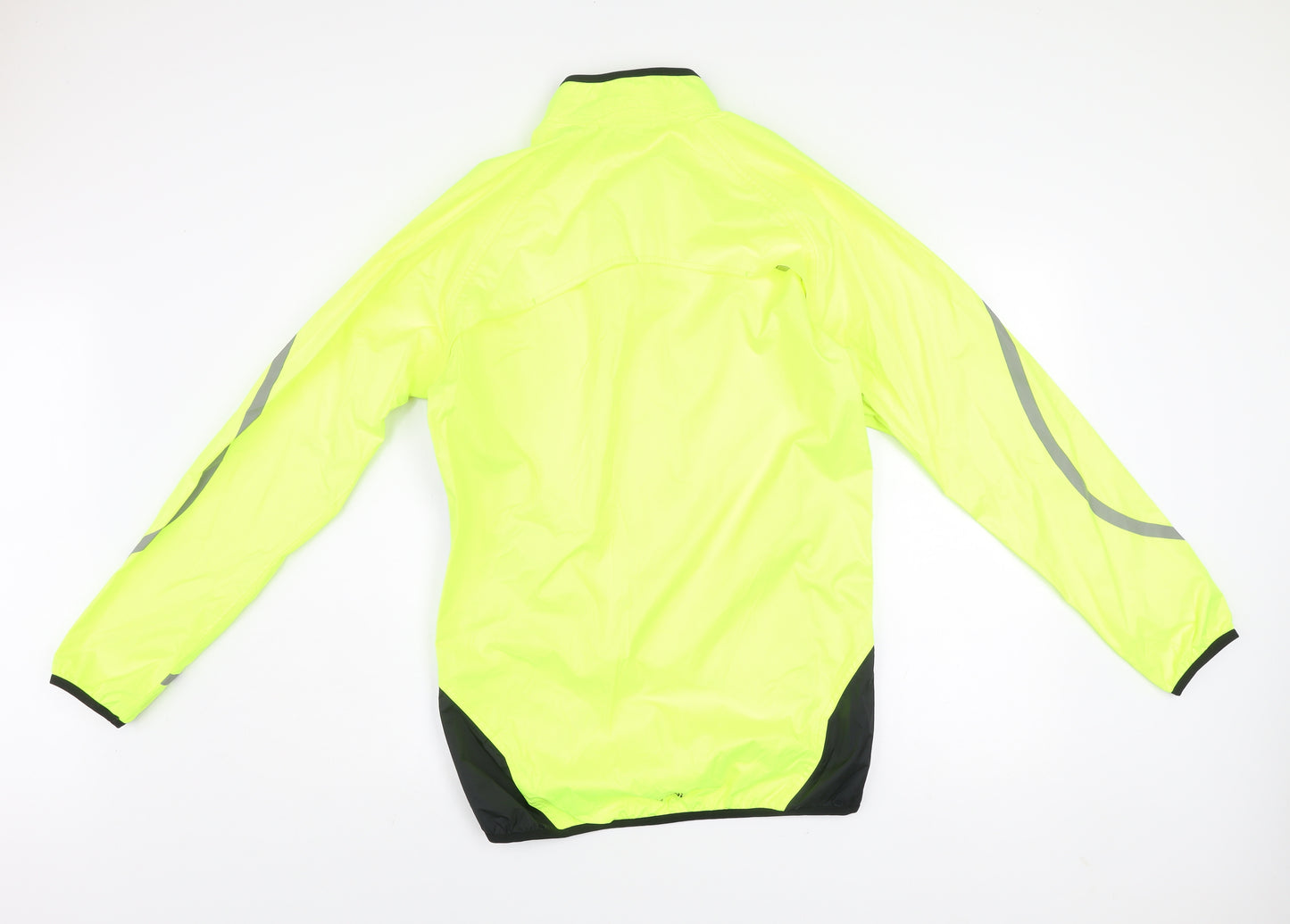 B'Twin Men's Yellow S Windbreaker Cycling Jacket Reflective Lightweight