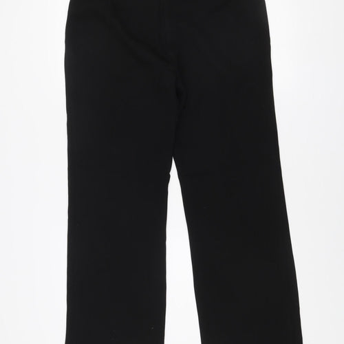 Betty Jackson Black Women's Size 12 Black Straight Leg Belted Trousers