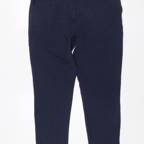 Anna Rose Women’s Blue Polka Dot Stretch Tapered Trousers Size 16
