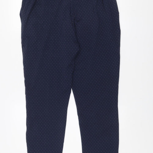 Anna Rose Women’s Blue Polka Dot Stretch Tapered Trousers Size 16