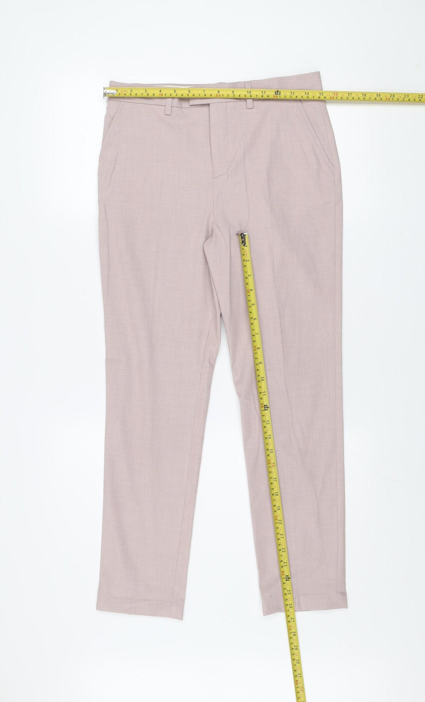 Marks and Spencer Girls Beige Chino Trousers 12-13 Years Regular Fit