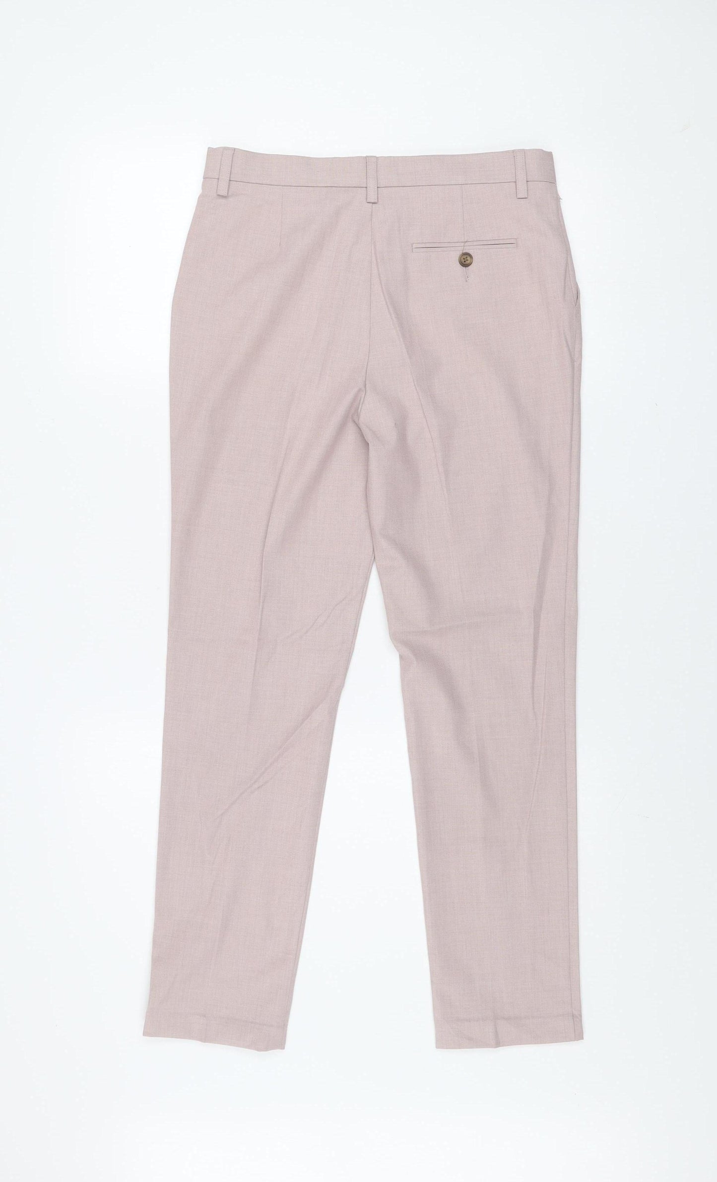 Marks and Spencer Girls Beige Chino Trousers 12-13 Years Regular Fit