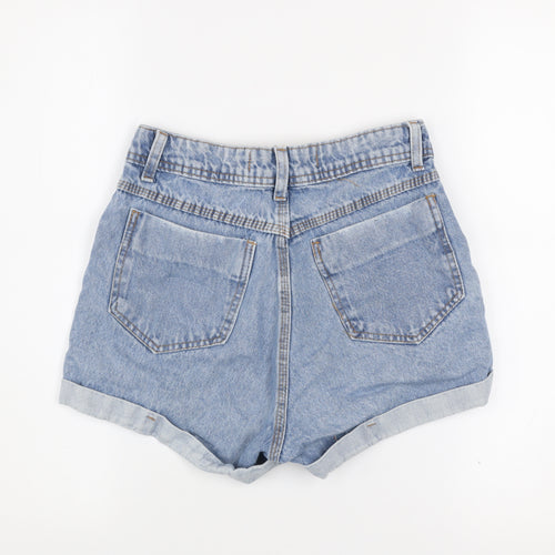 Marrice Jeans Women Light Blue Distressed Denim Shorts Size 8 High Rise