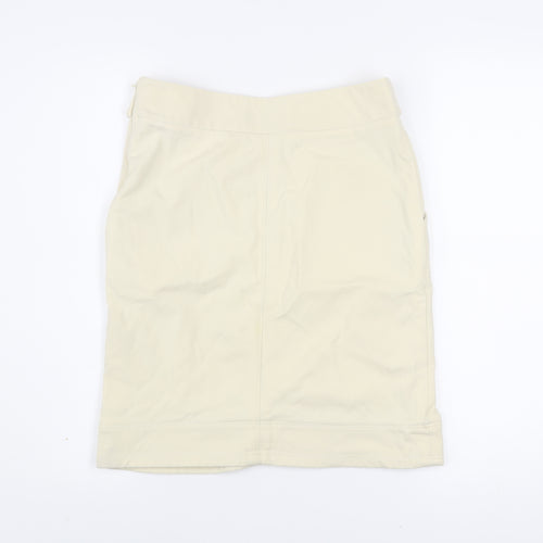 Yera Womens Beige Knee Length Cotton Stretch Pencil Skirt Size 12