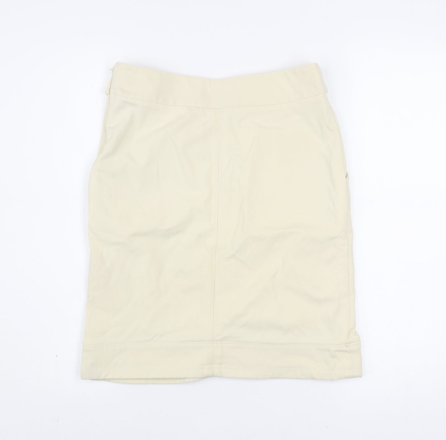 Yera Womens Beige Knee Length Cotton Stretch Pencil Skirt Size 12