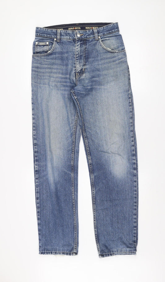 Hugo Boss Men’s Blue Alabama Straight Leg Jeans W30 L32 Denim