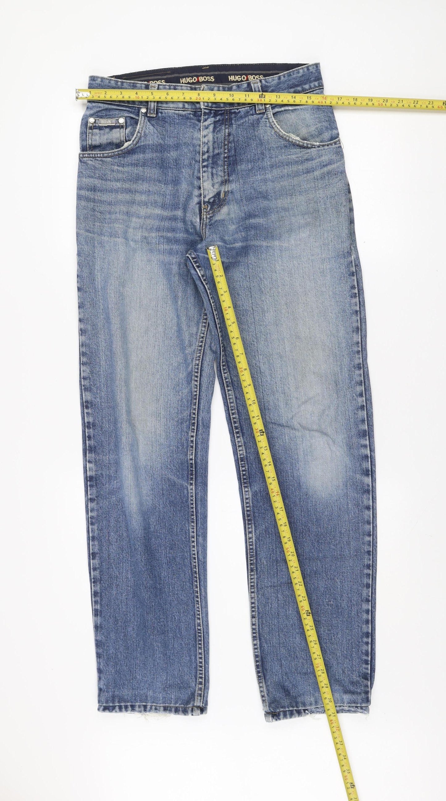 Hugo Boss Men’s Blue Alabama Straight Leg Jeans W30 L32 Denim