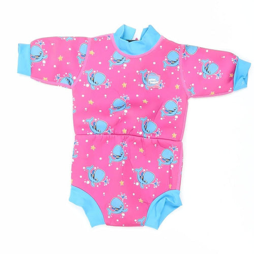 Water Babies Unisex Baby Pink Blue Whale Neoprene UV-Sun Suit Small