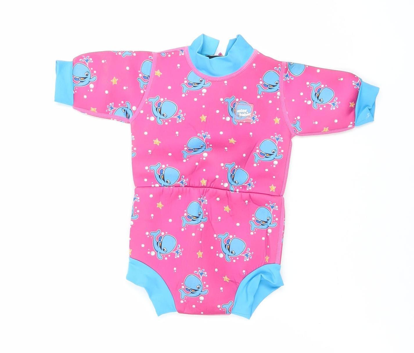 Water Babies Unisex Baby Pink Blue Whale Neoprene UV-Sun Suit Small