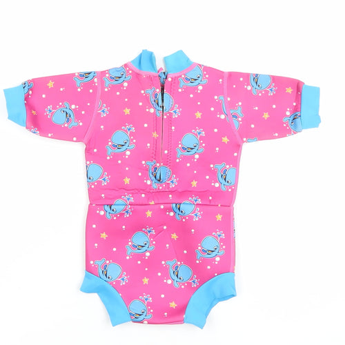 Water Babies Unisex Baby Pink Blue Whale Neoprene UV-Sun Suit Small