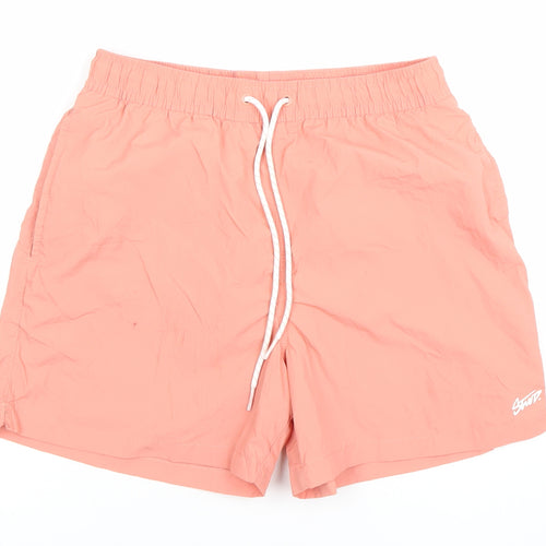 Pull & Bear Men’s Peach Swim Shorts S Nylon Quick Dry