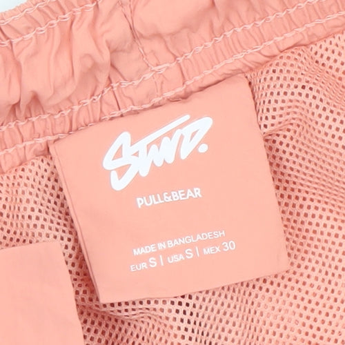 Pull & Bear Men’s Peach Swim Shorts S Nylon Quick Dry