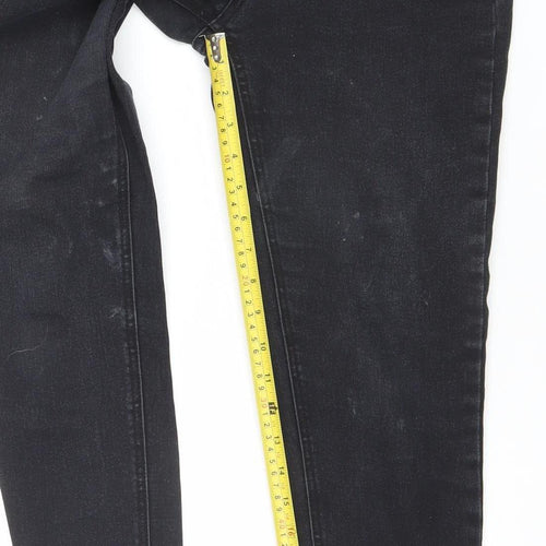 Denim Co. Women's Black Size 12 Slim Jegging Jeans with Ankle Zip