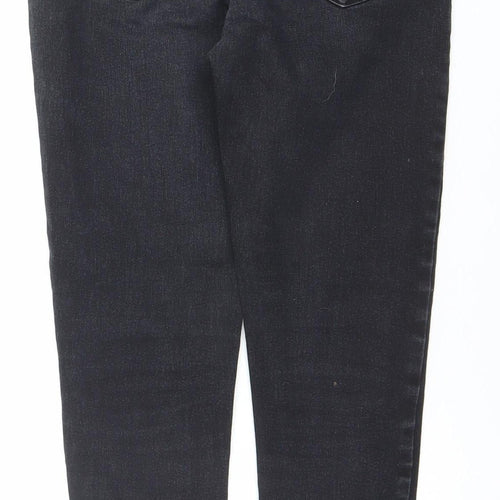 Denim Co. Women's Black Size 12 Slim Jegging Jeans with Ankle Zip