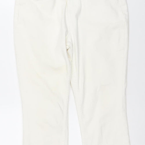 Dunnes Women’s Ivory Straight Leg Jeans Size 10 Stretch Denim