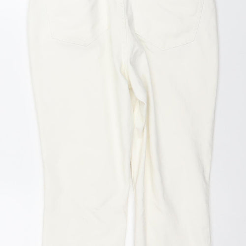 Dunnes Women’s Ivory Straight Leg Jeans Size 10 Stretch Denim