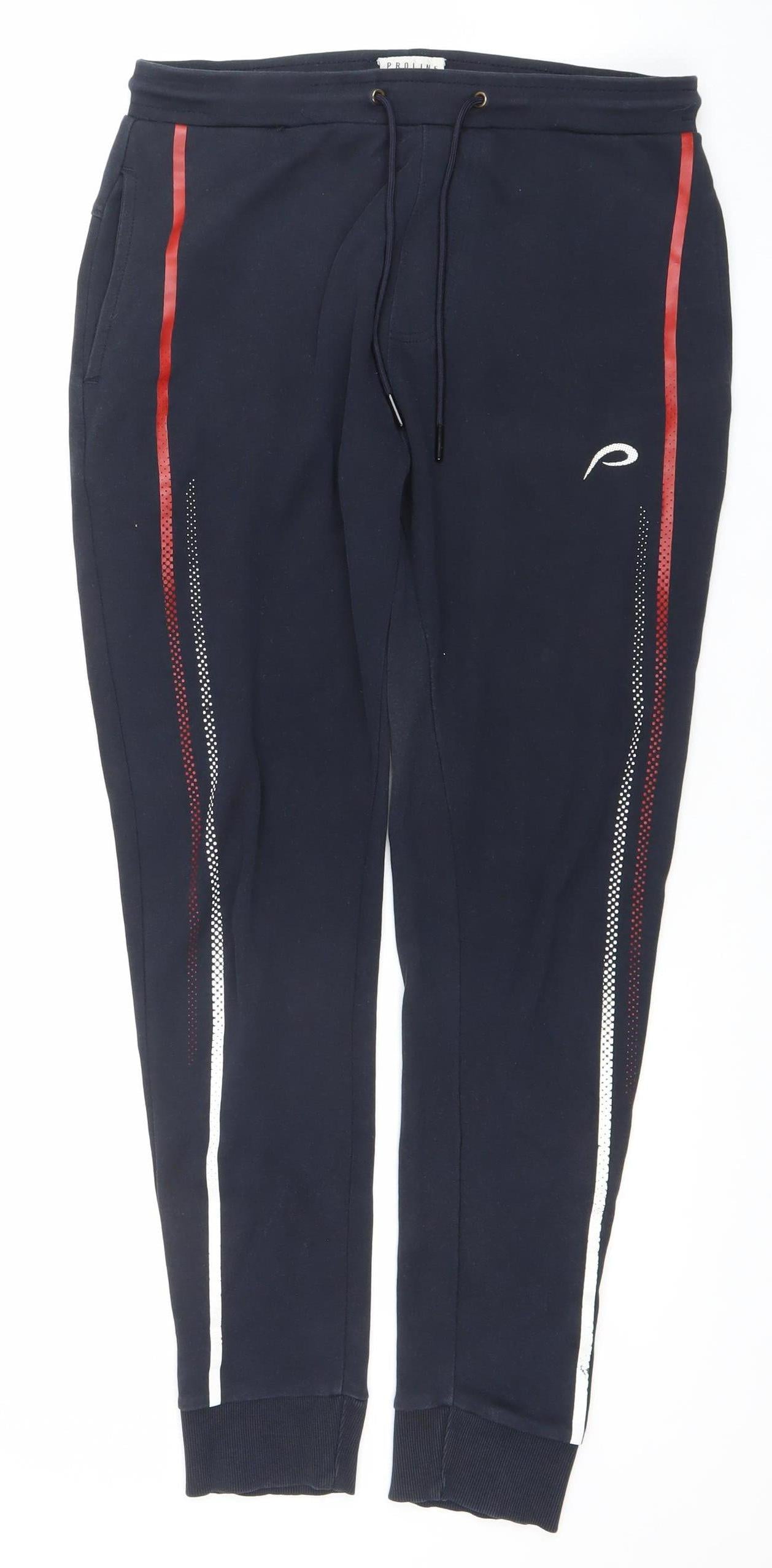 Proline Men's Black Jogger Trousers M 32in Cotton Blend Activewear