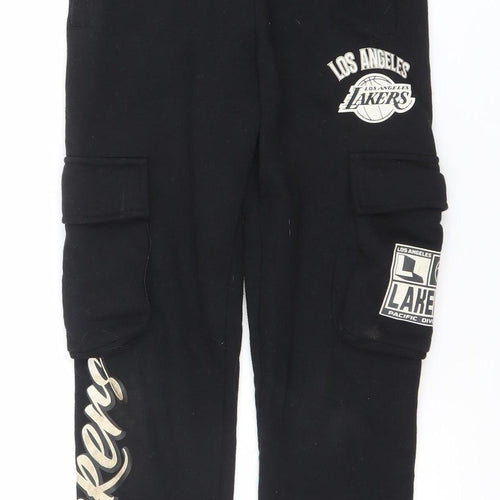 NBA Boys Black Los Angeles Lakers Jogger Sweatpants 9-10 Years Drawstring