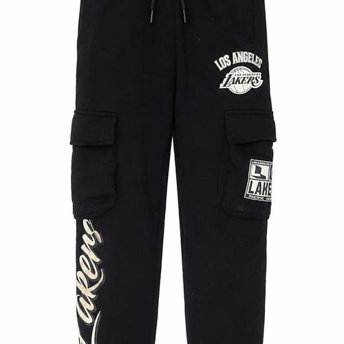 NBA Boys Black Los Angeles Lakers Jogger Sweatpants 9-10 Years Drawstring