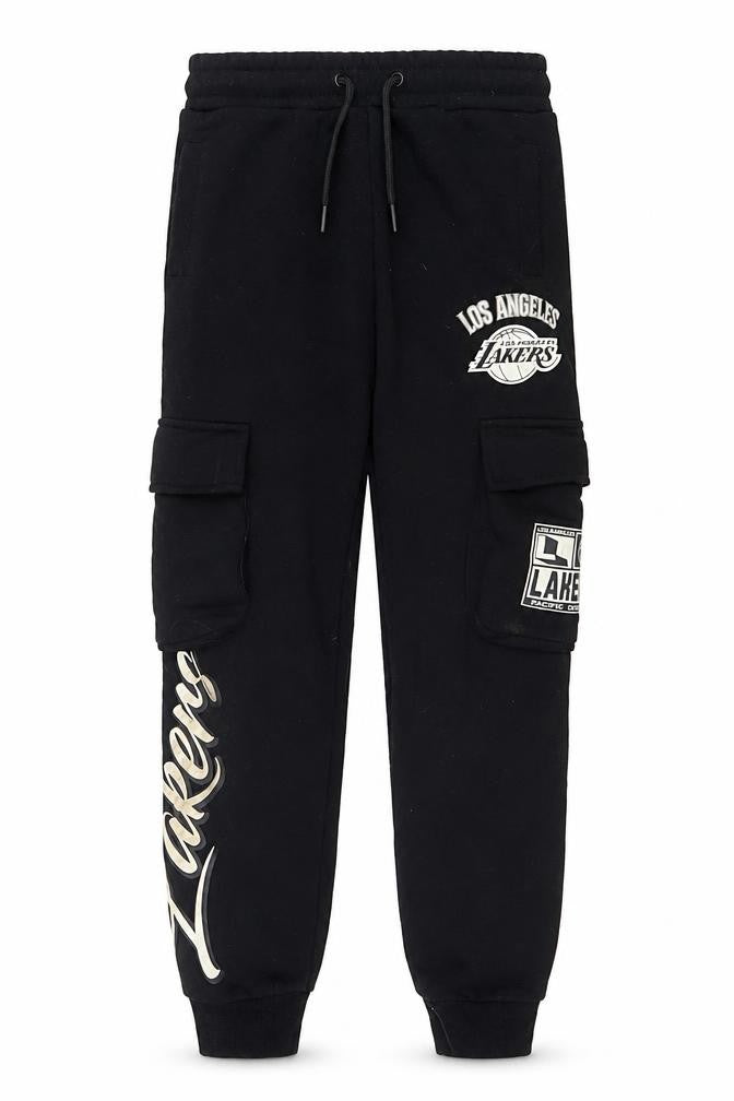 NBA Boys Black Los Angeles Lakers Jogger Sweatpants 9-10 Years Drawstring