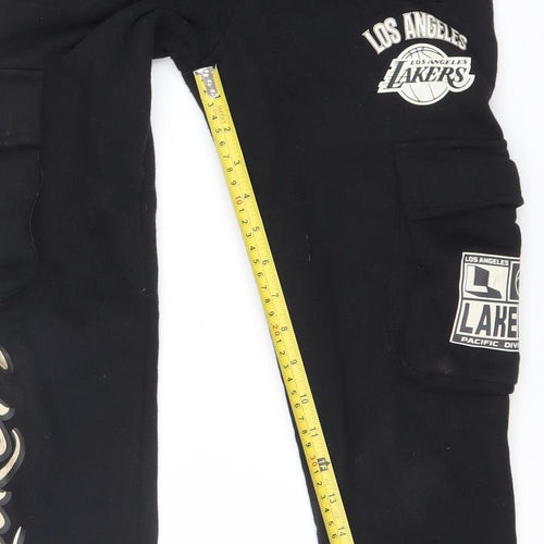 NBA Boys Black Los Angeles Lakers Jogger Sweatpants 9-10 Years Drawstring