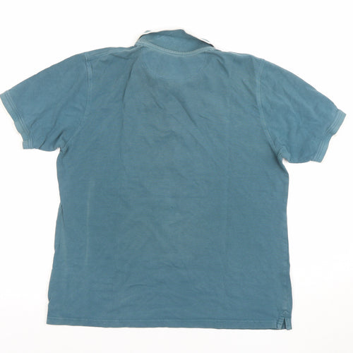 James Pringle Men’s Blue Cotton Short Sleeve Polo Shirt Size M