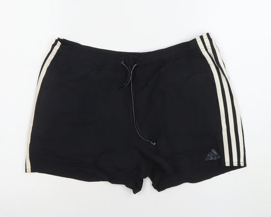 Adidas Women Black S Athletic Running Shorts Elastic Waist Quick Dry