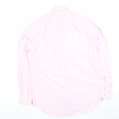 Marks and Spencer Mens Pink Regular Fit Long Sleeve Formal Shirt 15in 38cm