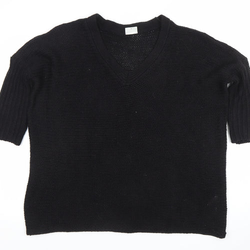 Noisy May Women’s Black Acrylic Knit V-Neck Jumper Size M