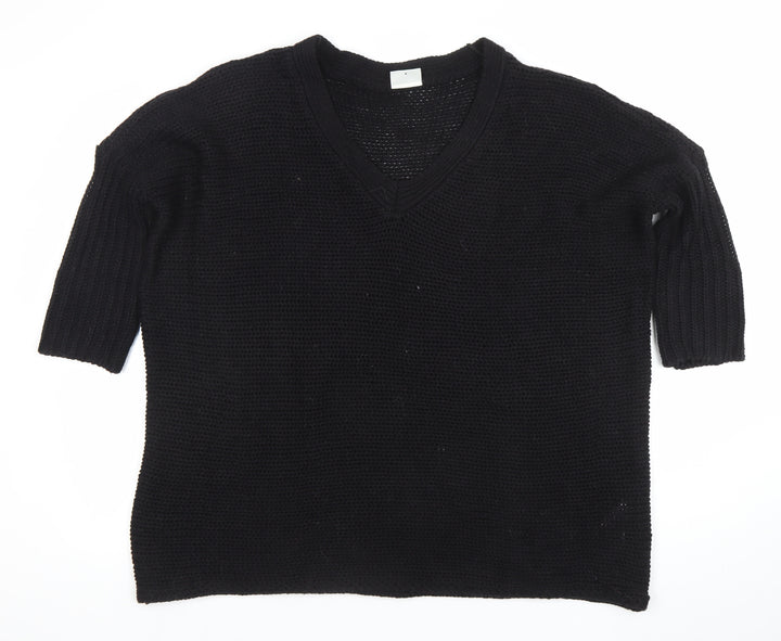 Noisy May Women’s Black Acrylic Knit V-Neck Jumper Size M