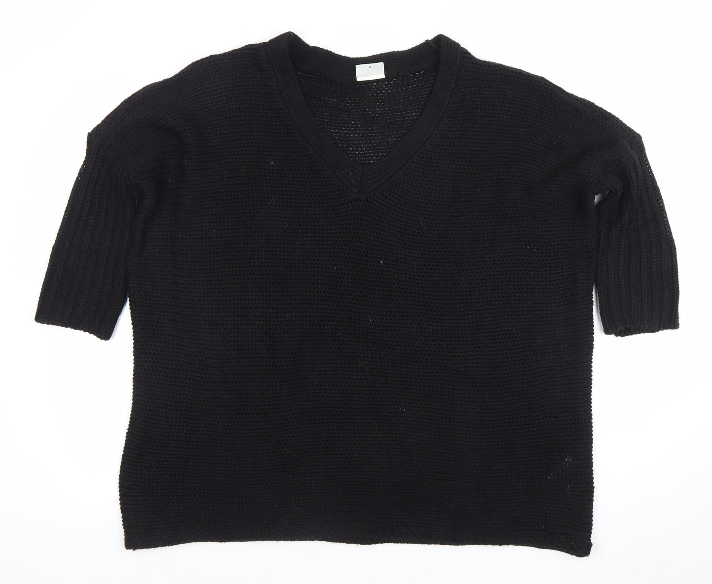 Noisy May Women’s Black Acrylic Knit V-Neck Jumper Size M