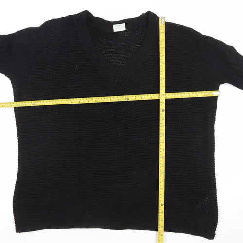 Noisy May Women’s Black Acrylic Knit V-Neck Jumper Size M