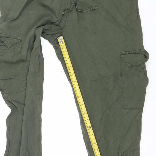 Mixerì Women’s Green Lyocell Jogger Trousers Size M