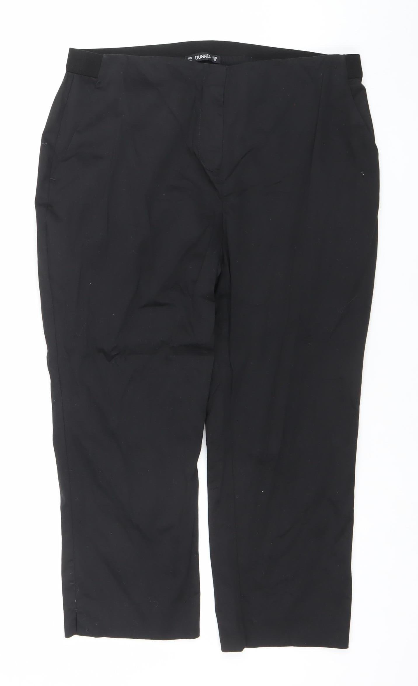 Dunnes Women’s Black Size 14 Straight Leg Trousers