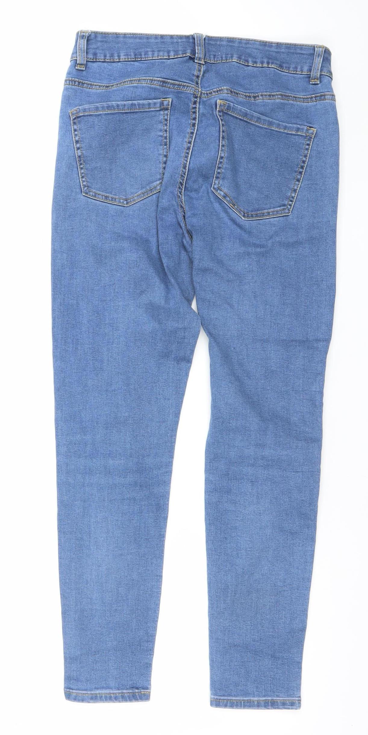 Denim Co. Women's Blue Mid Rise Skinny Jeans Size 12