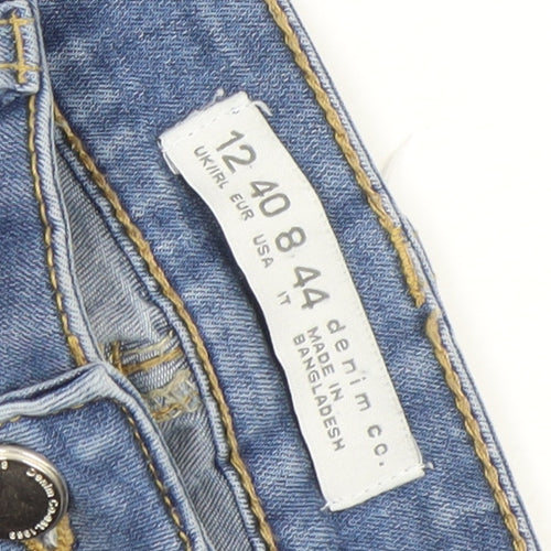 Denim Co. Women's Blue Mid Rise Skinny Jeans Size 12
