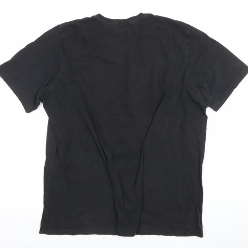 Adidas Mens Black XL Graphic Logo Short Sleeve Cotton T-Shirt