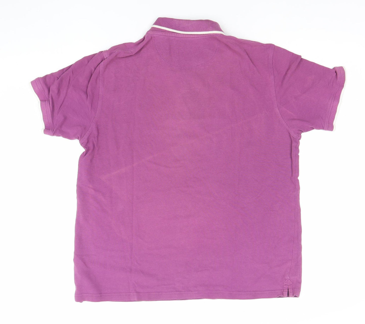 James Pringle Men’s Purple Cotton Polo Shirt Size M Short Sleeve
